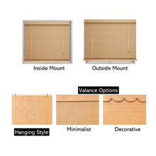 Load image into Gallery viewer, Natural Bamboo Zen Vibes Window Roller Shade Blinds