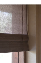 Load image into Gallery viewer, Flax Bamboo Blend Light Filtering Roman Style Window Roller Shade