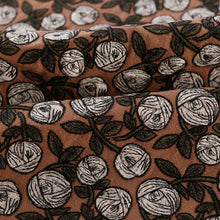 Load image into Gallery viewer, Linen Flower Roses Embroidery Mid Century Roman Shade