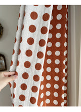 Load image into Gallery viewer, Terracotta Polka Dot Window Curtains Drapery