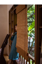 Load image into Gallery viewer, Natural Jute Light Filtering Roman Style Window Roller Shade