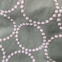 Load image into Gallery viewer, Linen Circle Dot Embroidery Roman Shade