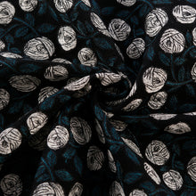 Load image into Gallery viewer, Linen Flower Roses Embroidery Mid Century Roman Shade