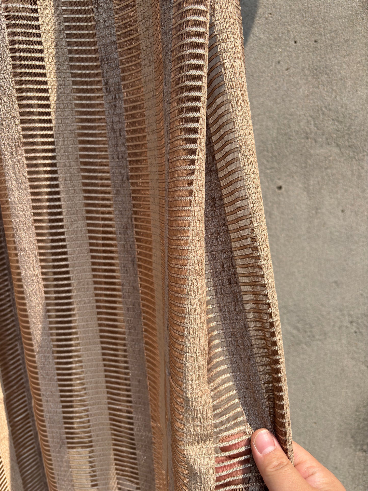 Mid-Century Orientals Bamboo Look Window Curtains Drapery