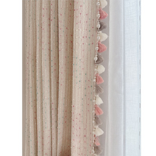 Load image into Gallery viewer, Pastel Sweetheart Rainbow Boho Drapes Speckled Tassel Curtain Boho Drapery