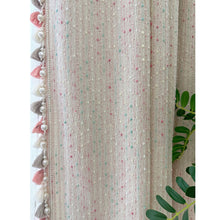 Load image into Gallery viewer, Pastel Sweetheart Rainbow Boho Drapes Speckled Tassel Curtain Boho Drapery
