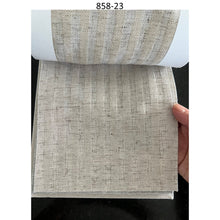 Load image into Gallery viewer, Handwoven Neutral Linen Embroidery Stripe Window Roman Shade