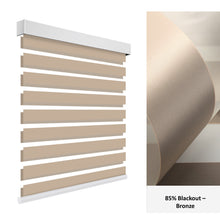 Load image into Gallery viewer, Cordless Day-Night Sheer Blackout Blinds Window Zebra Roller Shade