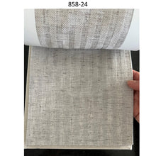 Load image into Gallery viewer, Handwoven Neutral Linen Embroidery Stripe Window Roman Shade