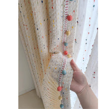 Load image into Gallery viewer, Bonne Nuit Bean Creamy Dopamine Hues Tassel Curtain Boho Drapery