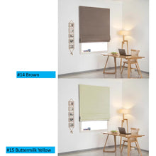 Load image into Gallery viewer, Modern Contemporary Single Double Layers Polyester Window Roman Shade