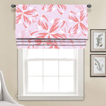 Load image into Gallery viewer, Pink Sakura Cherry Blossoms Linen Faux Roman Shade Valance