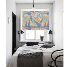 Load image into Gallery viewer, Sophisticated Geometry Window Roman Shade