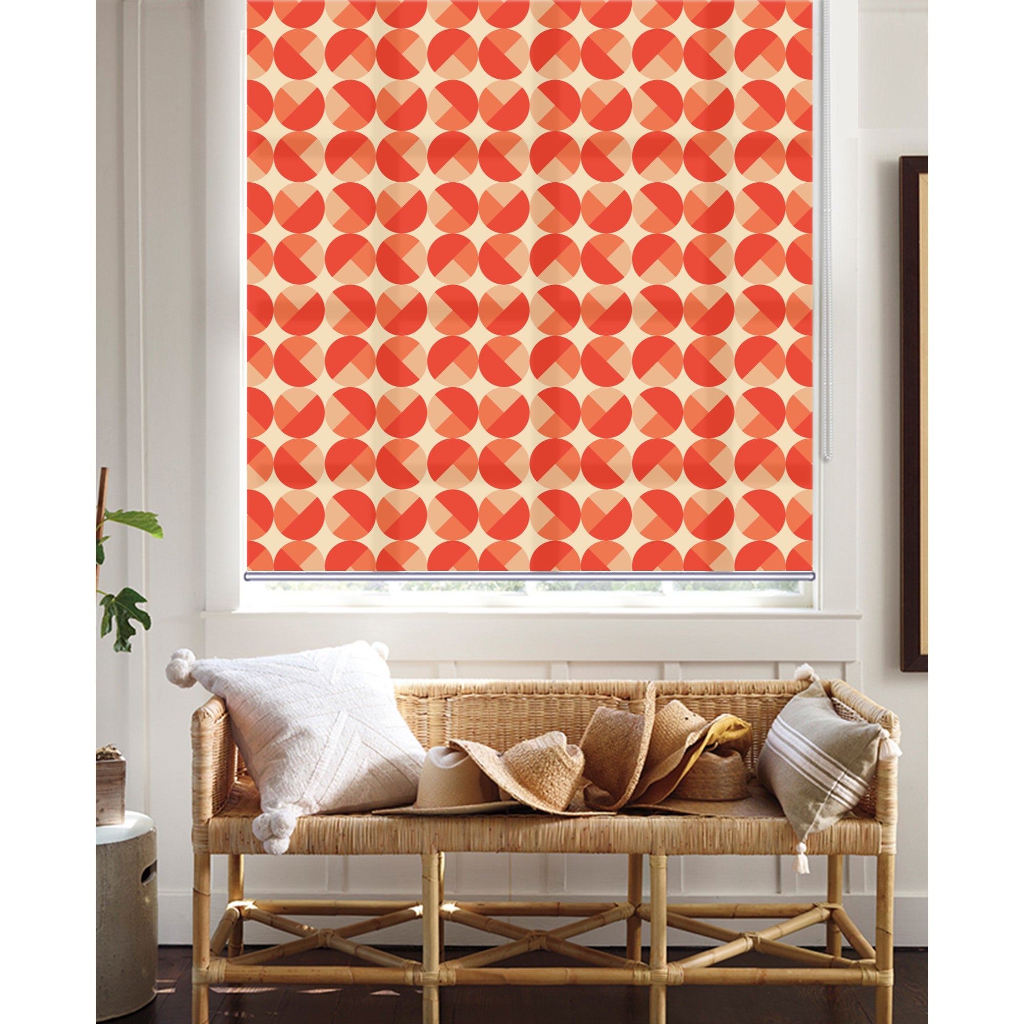 Stunning Industrial Geometric Patterned Window Shade Design image