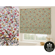 Load image into Gallery viewer, Garden Flora Embroidery Roman Shade