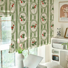 Load image into Gallery viewer, Grandmillennial Vintage Strawberry Shade Window Roman Shade
