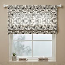 Load image into Gallery viewer, Modern Geometric Starburst Faux Roman Shade Valance