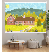 Load image into Gallery viewer, Mountain Farm House by River Painting Window Roller Shade