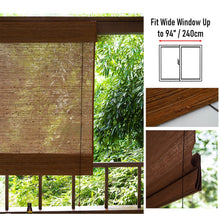 Load image into Gallery viewer, Natural Jute Light Filtering Roman Style Window Roller Shade