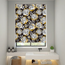Load image into Gallery viewer, Midcentury Flora Copper in Black Window Roller Shade