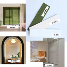 Load image into Gallery viewer, 100% Genuine Hardwood Venetian Blinds | Solid Wood Window Slats with Customizable Color Cloth Tapes & Decorative Straps