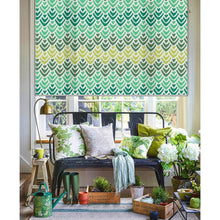 Load image into Gallery viewer, Green Organic Shape Geometry Window Roller Shade