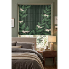 Load image into Gallery viewer, Echinacea Border Green Window Roman Shade