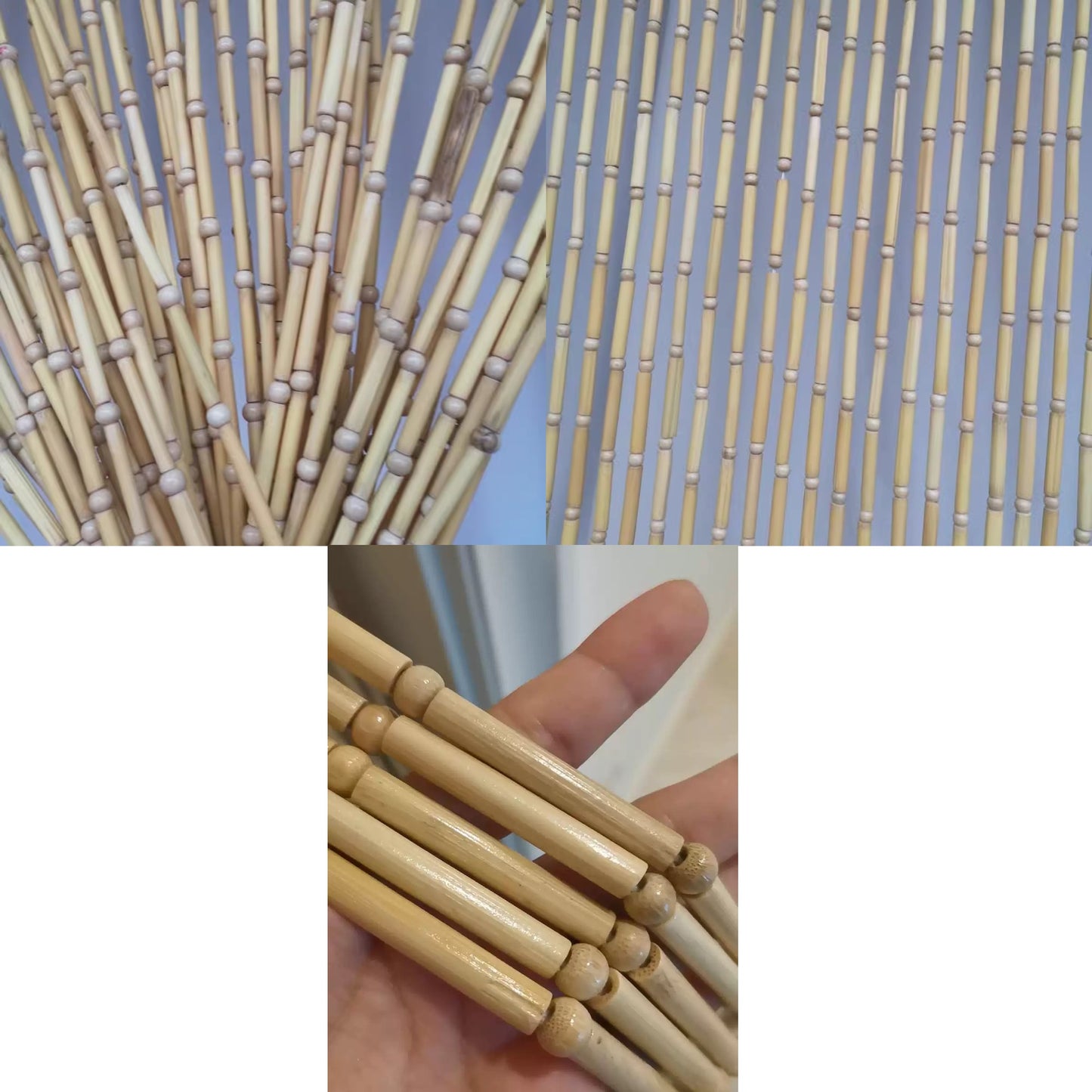 Customizable Bamboo Bead Curtain Personalized Room Divider & Wall Décor