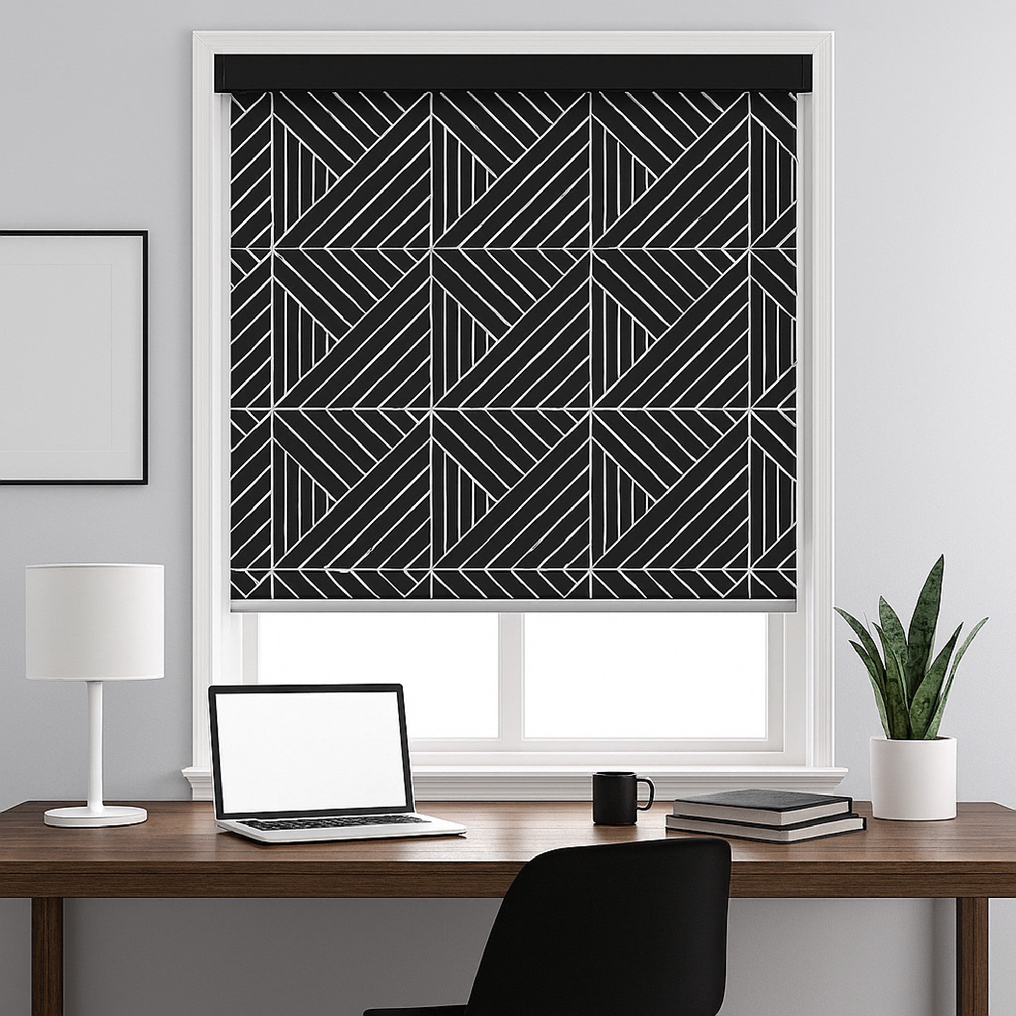 Architect Stripe Monochrome Window Roller Shade – Art Shades