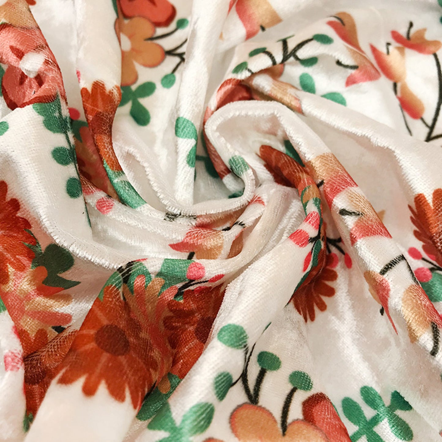 Custom Print Fabric Only - 420G Stretchy Shiny Velvet Fleece Textile