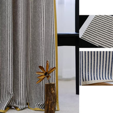 Load image into Gallery viewer, Ticking Stripe Modern Farmhouse Window Curtains Drapery