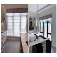 Load image into Gallery viewer, Modern Contemporary Single Double Layers Polyester Window Roman Shade