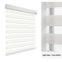 Load image into Gallery viewer, Cordless Day-Night Sheer Blackout Blinds Window Zebra Roller Shade
