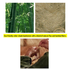 Load image into Gallery viewer, Flex and Bamboo Blend Roman Style Window Roller Shade