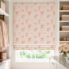 Load image into Gallery viewer, Blush Coquette Bow Ribbons Window Roman Shade