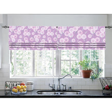 Load image into Gallery viewer, Purple Hydrangea Flower Linen Faux Roman Shade Valance