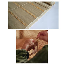 Load image into Gallery viewer, Natural Reed Linen Roman Style Window Roller Shade