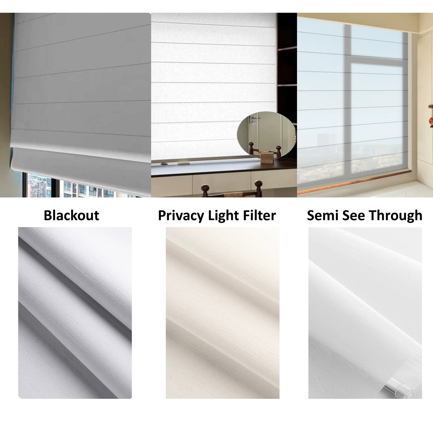 Custom Print Artwork, Logo, Design Polyester Window Roman Shade