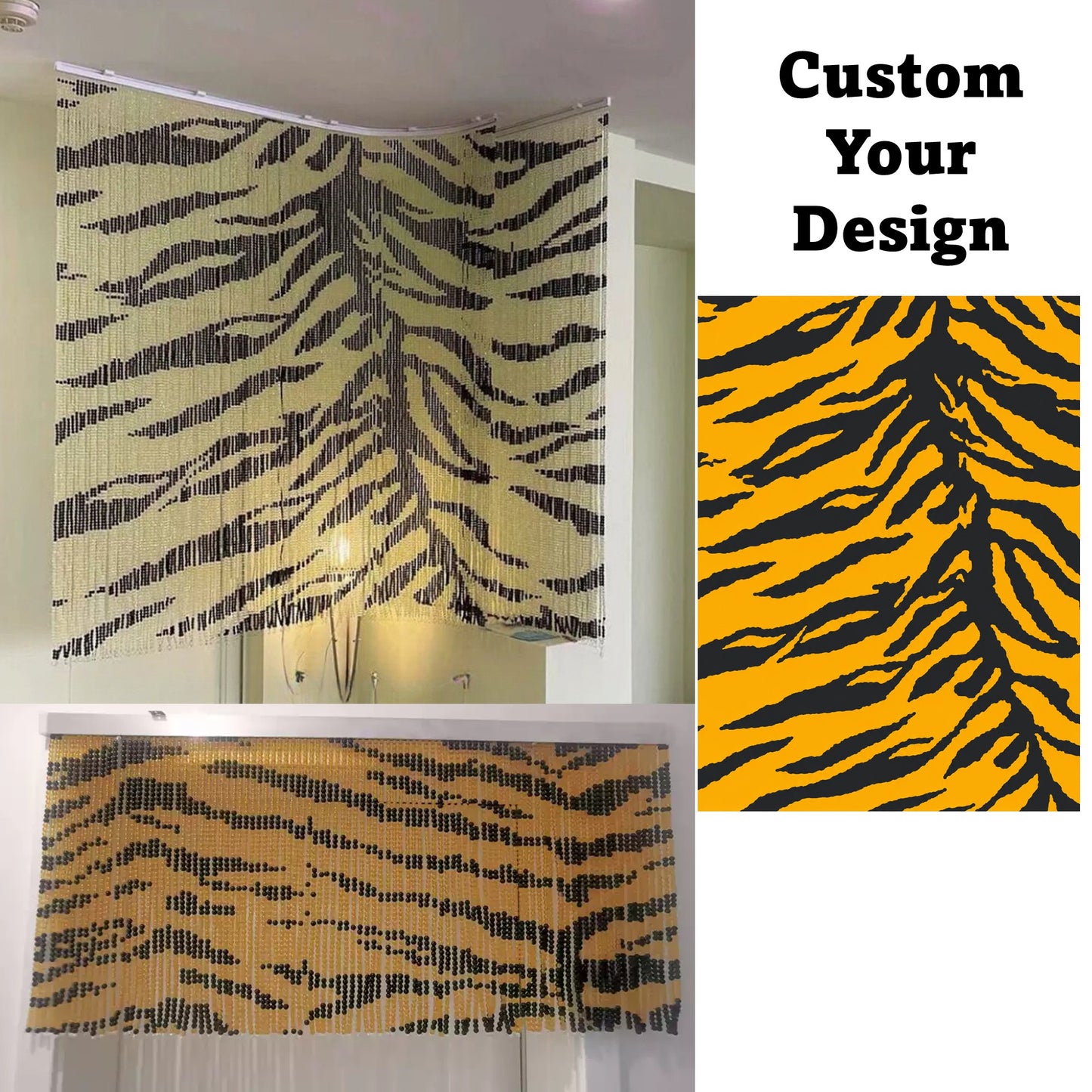 Custom Design Handcrafted Pixel Art Plastic Acrylic Bead Curtain
