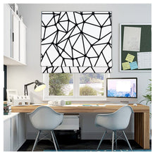 Load image into Gallery viewer, Spider Web Striped In White Linen Window Roman Shade