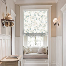 Load image into Gallery viewer, Neutral Organic Diamond Shape Window Roman Shade