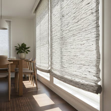 Load image into Gallery viewer, Natural Jute Bamboo Comtemporay Window Roller Roman Shade