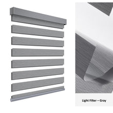 Load image into Gallery viewer, Cordless Day-Night Sheer Blackout Blinds Window Zebra Roller Shade