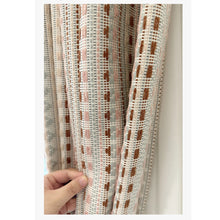Load image into Gallery viewer, Knitted Pattern Textured Woven Colorful Boho Curtain Window Curtains Drapery
