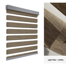 Load image into Gallery viewer, Cordless Day-Night Sheer Blackout Blinds Window Zebra Roller Shade