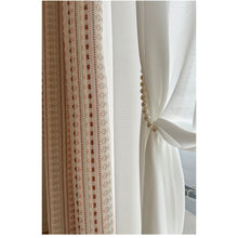 Load image into Gallery viewer, Knitted Pattern Textured Woven Colorful Boho Curtain Window Curtains Drapery
