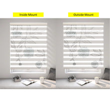 Load image into Gallery viewer, Boho Terra Cotta Mountain Window Zebra Roller Shades with Valance