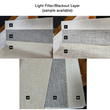 Load image into Gallery viewer, Double Layers Dual Linen Blackout and Light Filter Window Roman Shade
