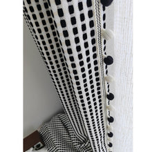 Load image into Gallery viewer, Scandinavian Black and White Monochrome Window Curtains Drapery