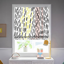 Load image into Gallery viewer, Abstract Brush Stroke Calligraphy Window Roman Shade